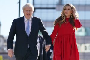 UK PM Borris Johnson And His Wife.
