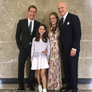 From Left Ava's Dad Bruce Bozzi, Step Sister,Billie Lourd and Adoptive Dad Bryan Lourd.