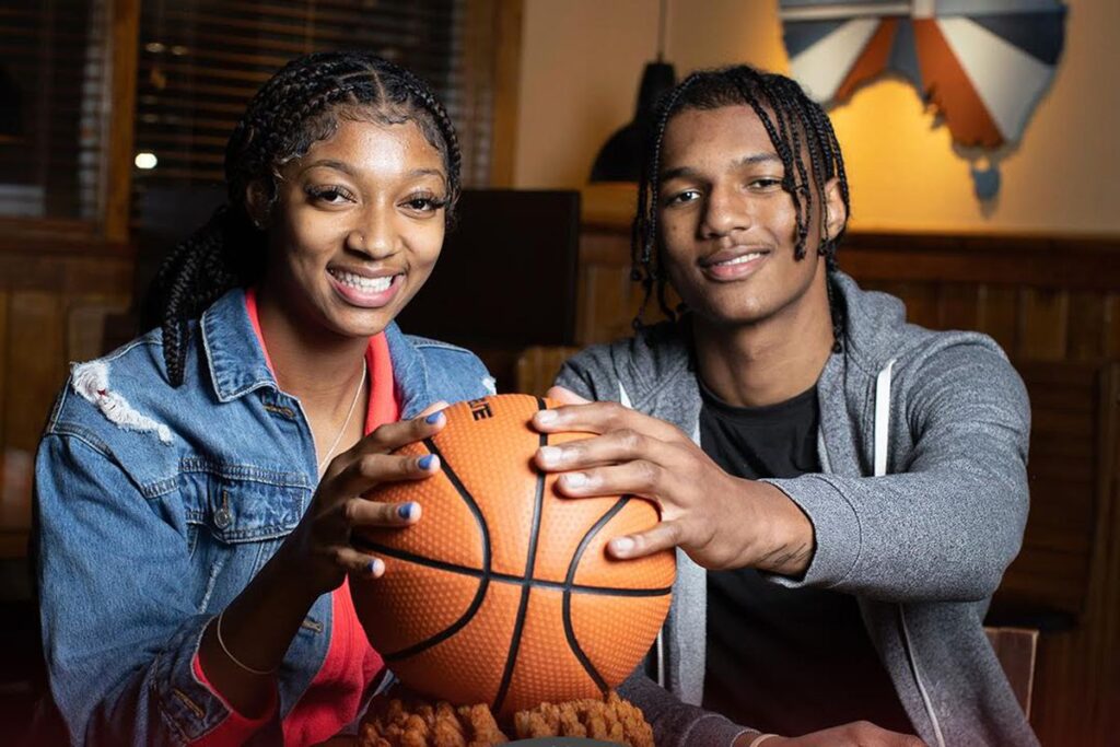 Maryland basketball's Julian Reece and sister Angel Reece.