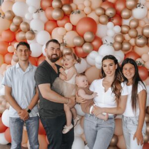 A Photo Of Krystianna With His Husband Ryan And Children Jaden, Ava, Teagan, and Maverick.