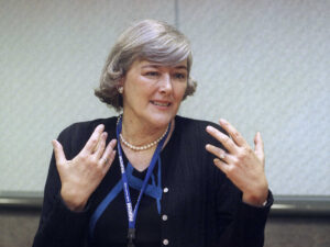 A Photo of Pat Schroeder, a pioneer for women's rights.
