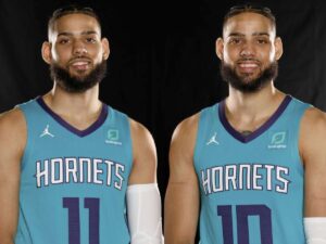 A Photo Of Caleb Martin With His Twin Brother Cody Martin.