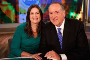 A Photo Of Mike Huckabee With his Daughter Sarah Who Took After Him In Politics.