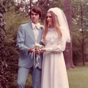 An Old Photo Of Janet Huckabee Tying The Knot With Her Husband Mike Huckabee.